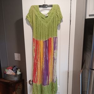 Women's dress. Tye dye  maxi boho